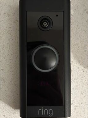 Ring Black Video Doorbell with Gloss Front